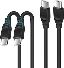 USB C to C Cable,60W 2Pack Type C C Fast Charging Cord 6ft Black