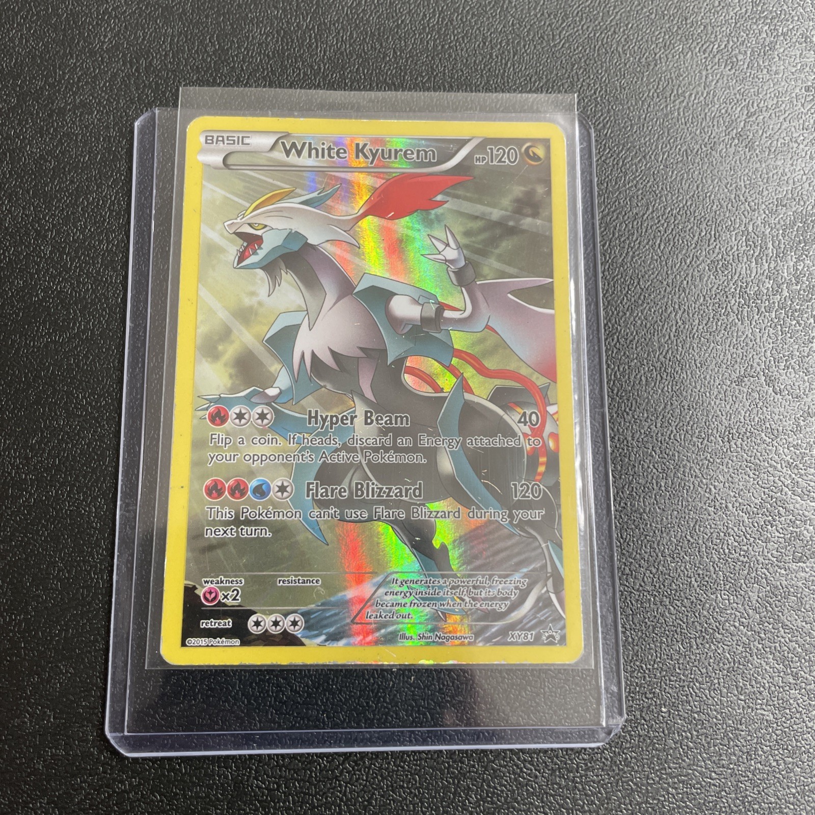 Pokemon TCG White Kyurem XY81 Full Art Holo Black Star Promo MP/HP