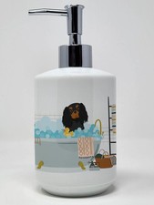 Black and Tan Cavalier Spaniel Ceramic Soap Dispenser Hand Soap Dispenser Pump
