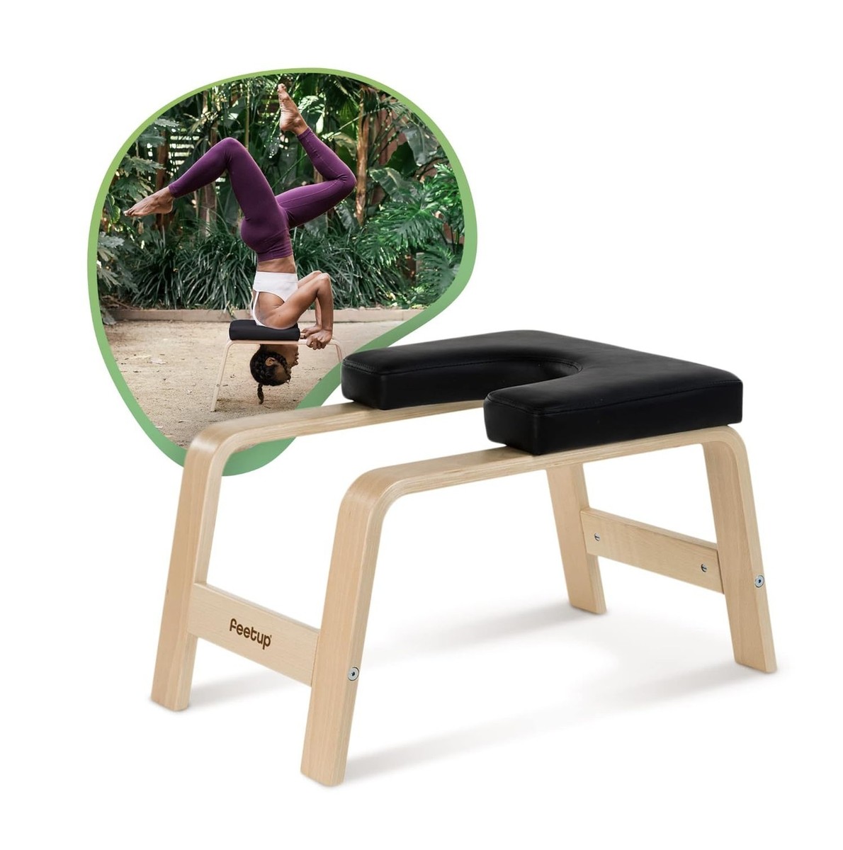 ヨガヘッドスタンド Feet up ヨガワークス FeetUp - The Original Yoga Headstand Bench, Vegan Handstand