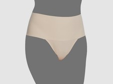 Spanx Women's Beige Solid Undie-Tectable Thong Panty Size S