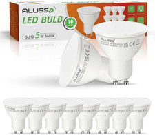 5W GU10 LED Bulbs Cool White 6000K, 400Lm Brightness, 120&deg; Wide Beam Angle, Pack