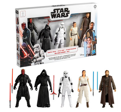 Star Wars Galactic Good Vs Evil 5 Pack 6'' Figure Darth Maul Kylo Ren Obi-Wan NEW