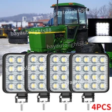 4X Square 3.3" LED WORK LIGHT Spot Beam Fit John Deere 4650 4630 4230 4040 2520