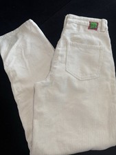 Empyre White Corduroy Women's Straight Leg Casual Pants