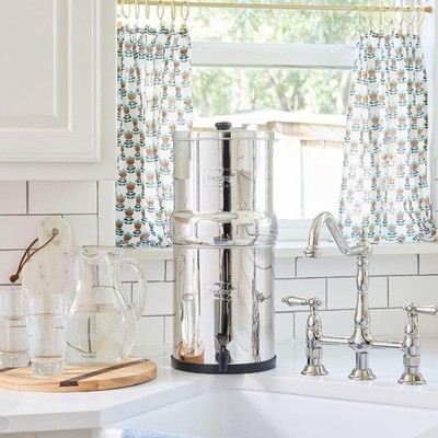 BIG BERKEY Wasserfilter Edelstahl mit nur 2 schwarzen BB9 Filtern - Neu Versiegelt