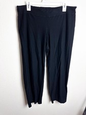 Eileen Fisher Black Pull On pants Petite Large Womens