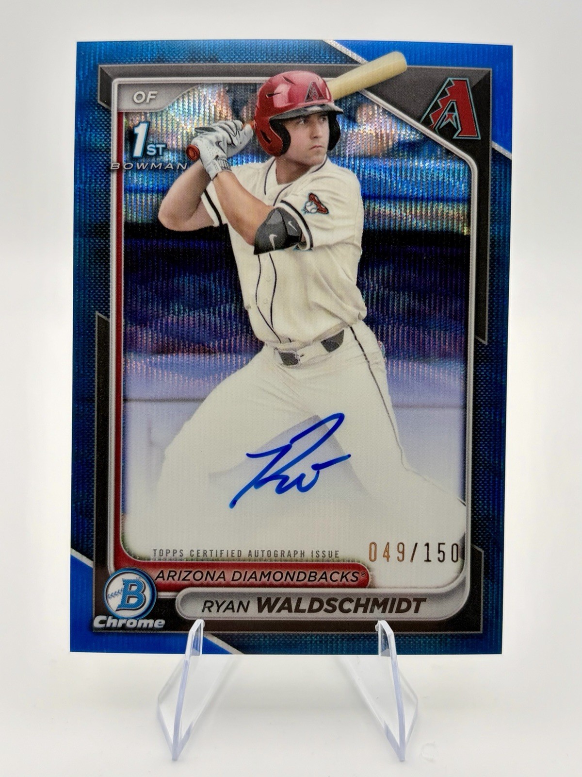 2024 Bowman Draft Chrome Prospect Auto Ryan Waldschmidt #CPA-RW Blue Wave /150