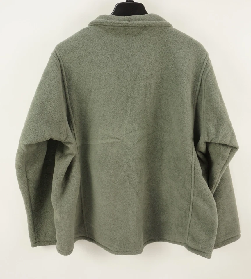 Military Issue RLCB Polartec Fleece Full Zip Jacket Green Mens XL Made in USA - Image 2 of 4