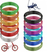 12 Rolls Colored Aluminum Craft Wire 196.8 Feet 18 Gauge Flexible Anodized Metal