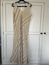 La Bottega di Brunella bellissimo abito da sole svasato giallo tenue e panna Large