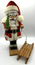 Steinbach Happy Santa w/ Sled & Tree w/ Origi...