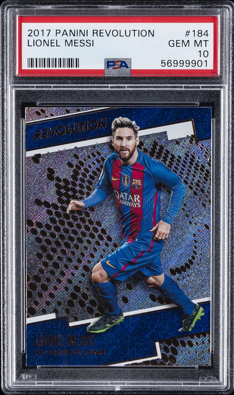 2017 PANINI REVOLUTION #184 LIONEL MESSI PSA 10