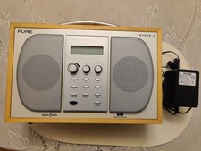 Pure Evoke-2 DAB/FM Digital Radio Wooden Case - Tested & Working