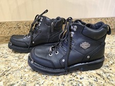 Harley Davidson Women's Size 10 Tracey Black 4 Inch Motorcycle Boots D84496