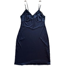 Impulse Vintage Slip Skirt Beige Nylon, Lace, Mid-Length, Size 36