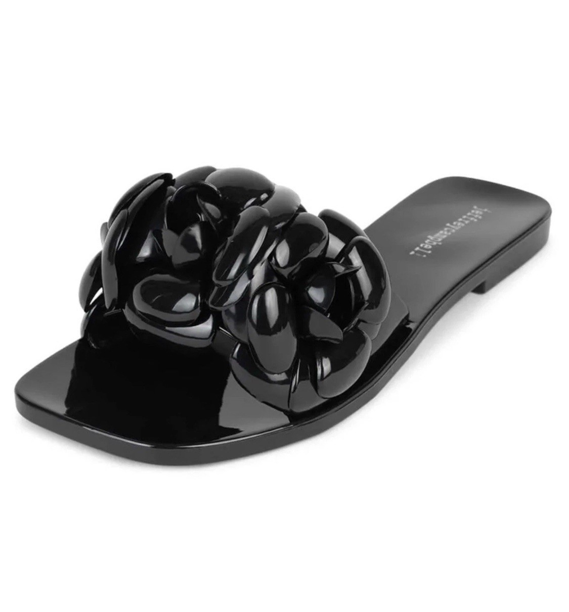 APL Sandali Jeffrey Campbell neri FLORALE taglia 7 nuovi con etichetta