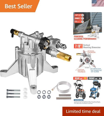 #ad #ad 2.5 GPM Rear Inlet Pump for Power Washers 3000 PSI with Adjustable Features $128.31