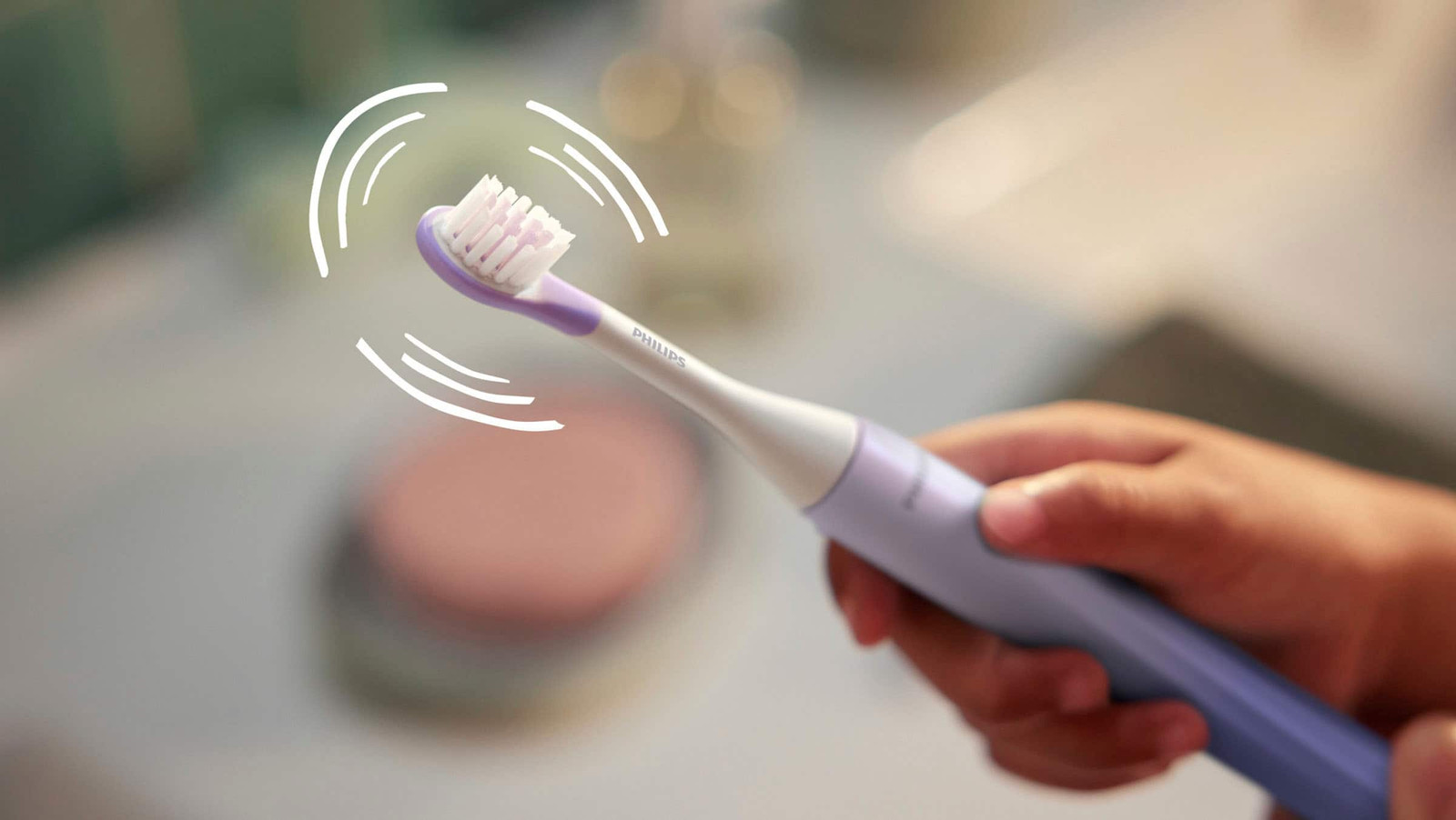 Зубная щетка Philips - One for Kids на батарейках - Градиентно-фиолетового цвета