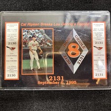 Cal Ripken Jr Record Breaking Post Card Memorabilia Iron Man Original Packaging
