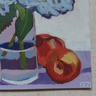 Original Still Life Acrylic Painting Peaches Hydrangea L Langford 2024 — photo 2