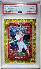 2019 Donruss - Elite Series Mookie Betts #ES7 Gold /99 Red Sox PSA 8 Low Pop.