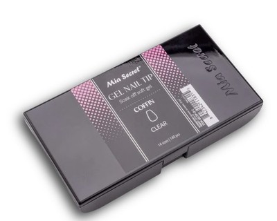 Mia Secret Soak Off Soft Gel Tips - COFFIN - CLEAR (14 Styles, 140pcs)