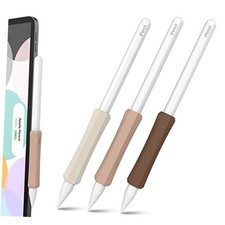 3 Pack Silicone Grip for Apple Pencil 2nd Generation Beige  Khaki  Brown