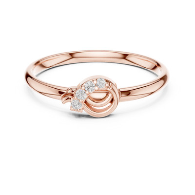 Natural Brilliant Cut Diamond Ring Everyday Wear Gift for Her Jewelry 925 Silver