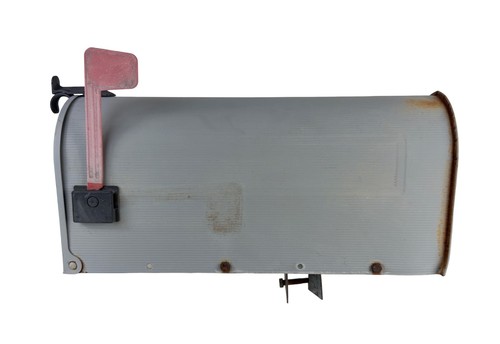 1999 Solar Group Grey Galvanized Steel Metal Rural Style Mailbox About 20" Long
