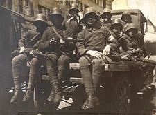RARE! POST WW1 GERMAN FREIKORPS in MACHINE GUN TRUCK 1919 - PHOTO POSTCARD RPPC