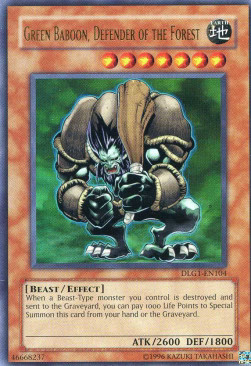 Green Baboon, Defender of the Forest DLG1-EN104 Ultra Rare Englisch Light Played