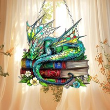 Acrylic Book Suncatcher for Window  Unique Gifts for Readers  Book Lovers