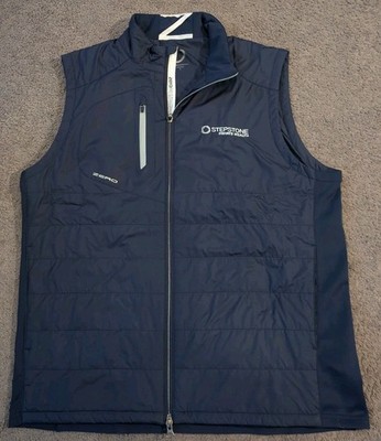 Zero Restriction Full Zip Lightweight Hybrid Primaloft Blue Golf Vest Men's XL