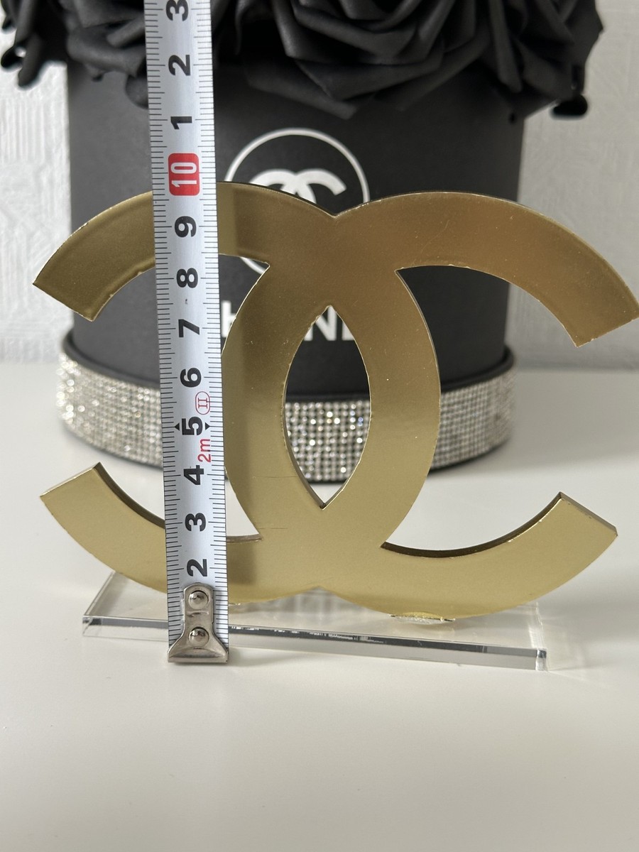 Chanel Logo Gold Store Display CoCo Mark Logo Acrylic New | eBay
