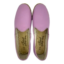 SABAH Womens 40 9 Handmade Leather Loafers Flats Classic Slip On LAVENDER NWOB