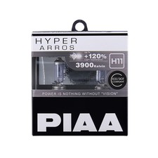 Piaa Hyper Arros H11 Headlight Bulbs Pair - Cool White Up To 120 Brighter
