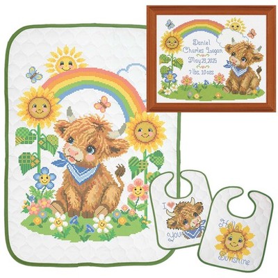 Baby by Herrschners  Highland Baby Set Stamped Cross-Stitch Kit
