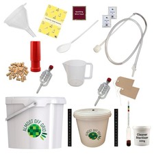 15L Winemaking Starter Kit Buckets Country Wine Journal Hydrometer Syphon
