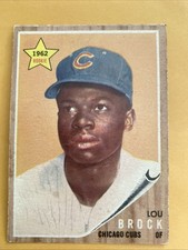1962 topps baseball 387 lou brock