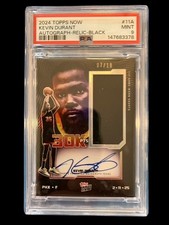 Kevin Durant 2024-25 Topps Now 30K Points Auto Relic Black #11A 7/10 PSA 9 MINT