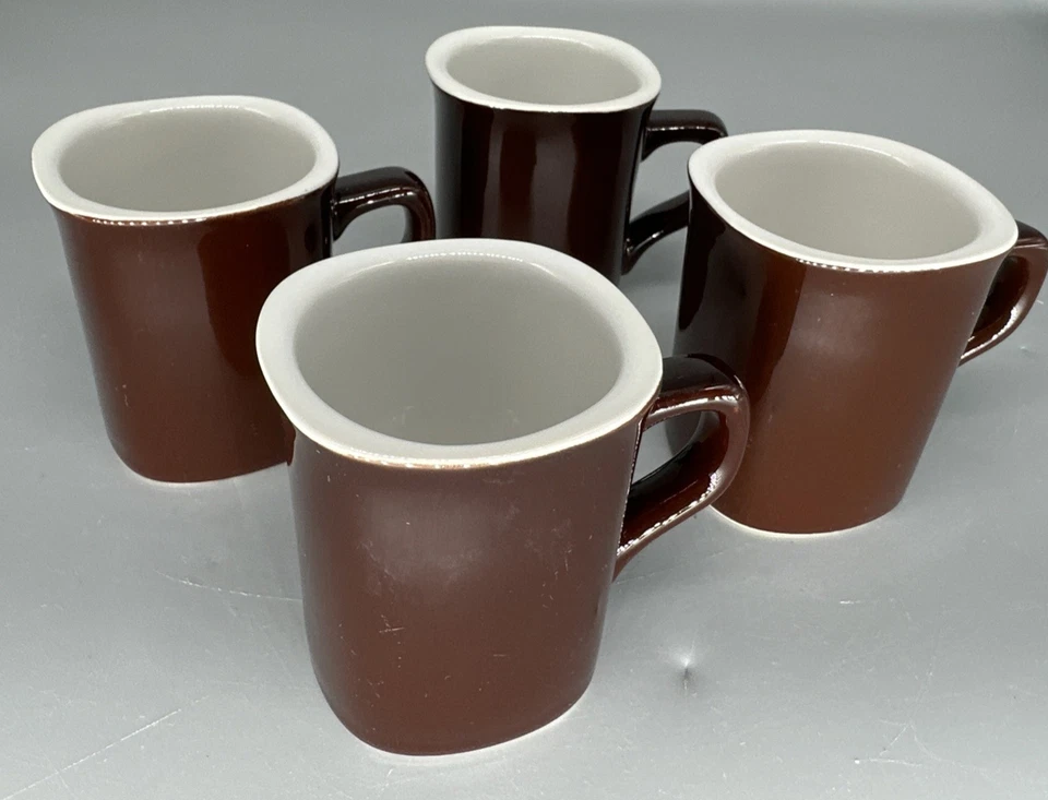 4 Crate & Barrel demitasse chocolate Brown Expresso Mugs 4oz - Image 2 of 4