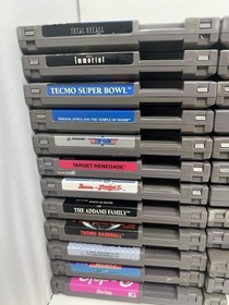 Huge NES 50 Game lot, Tecmo Super bowl, Mike Tyson, Adult collection, Tested !