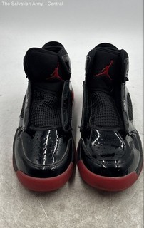 Nike Air Jordan Mars 270 Bred Black Red Patent Leather Sneakers Men's Size 10