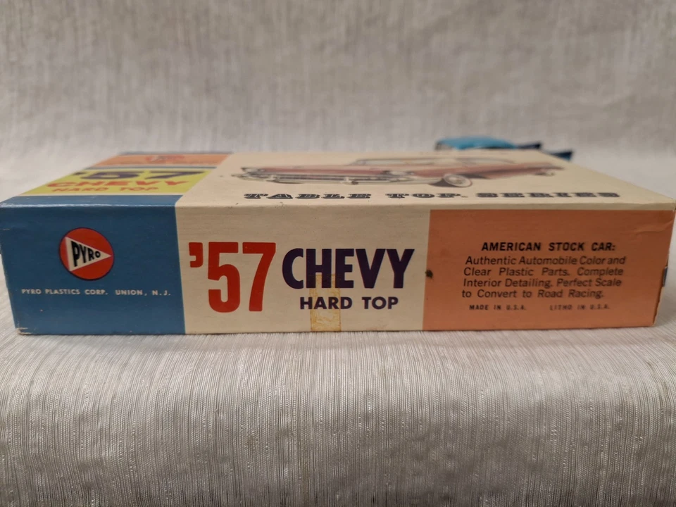 Vintage Pyro 1957 Chevy HArd Top Model 1/32 Scale in Original Box Assembled - Image 4 of 4