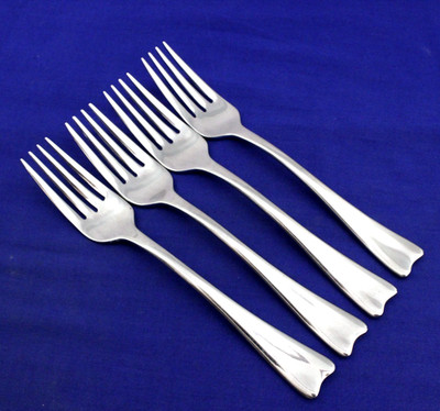 SET 4 DINNER FORKS  ''TABLET''RLM Home Stainless Glossy Flatware