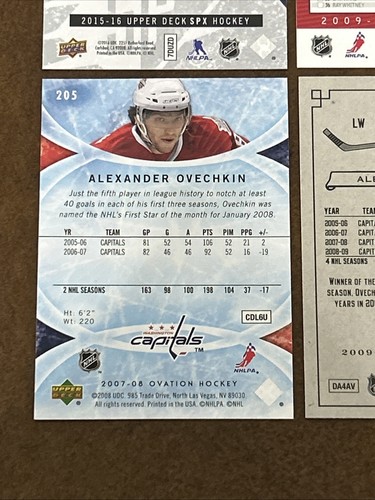 ALEXANDER (ALEX) OVECHKIN Great 8 Card Lot - Greatest Goal Scorer Ever ! - Picture 17 of 17