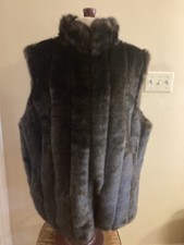 Nwt Cato Faux Fur Mink Vest Coat~size 22/24w Plus Size~55" Bust~ Dark Mahogany