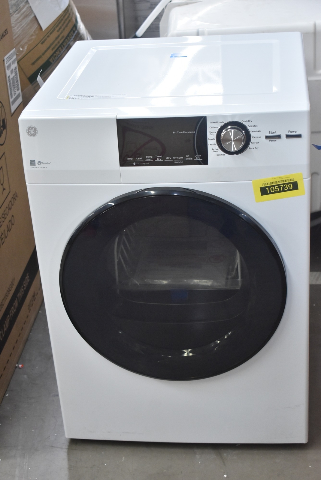 GE GFD14ESSNWW 24" White Front Load Electric Dryer NOB 105739 eBay