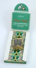 1 NADELDOSE mit 50 Langspielnadeln "Dog & Baby"  Needle-tin, Grammophon D229
